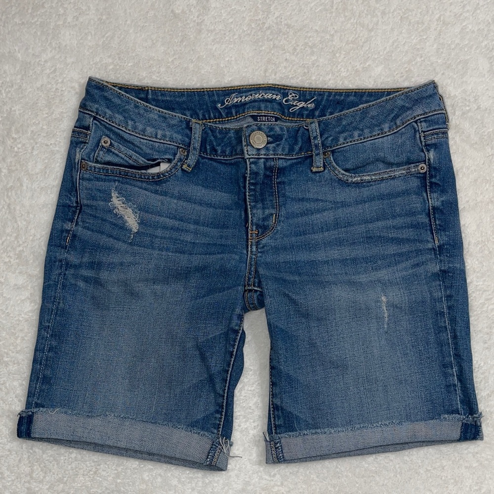 American Eagle Outfitters Women's Classic Blue Jean Shorts
